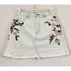 abercrombie & fitch zoe natural rise vintage a-line skirt Embroidered size 4